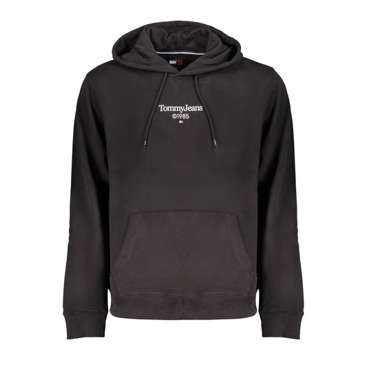 Hooded Sweatshirt Hoodie by Tommy Hilfiger for men in cotton black & print features a slouchy chic silhouette, detailed with a slouchy chic and a signature hooded neckline for an elevated aesthetic.