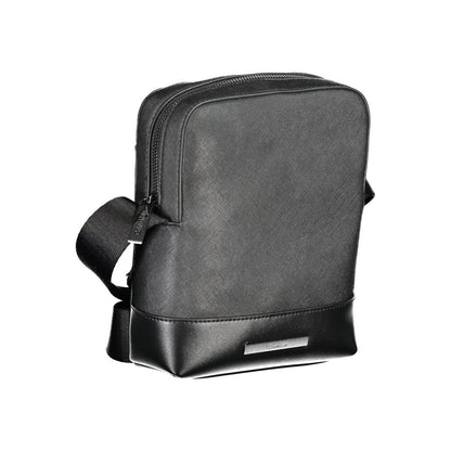 Shoulder Bag by Calvin Klein for men in polyester black features a stately silhouette, showcasing a secure zipper, ample external-pockets & internal-pockets, and stately shoulder-strap & adjustable-strap for a stately finish.