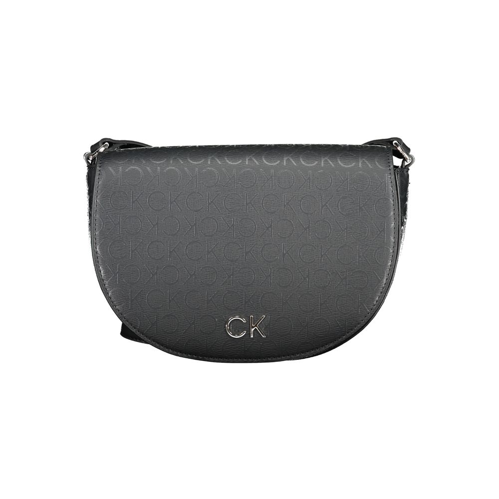2-in-1 Shoulder & Crossbody Handbag by Calvin Klein for women in polyethylene faux leather black, jacquard & signature features a exquisite silhouette, showcasing a secure magnetic and exquisite cardholder with versatile crossbody-strap, shoulder-strap & adjustable-strap for a exquisite finish.