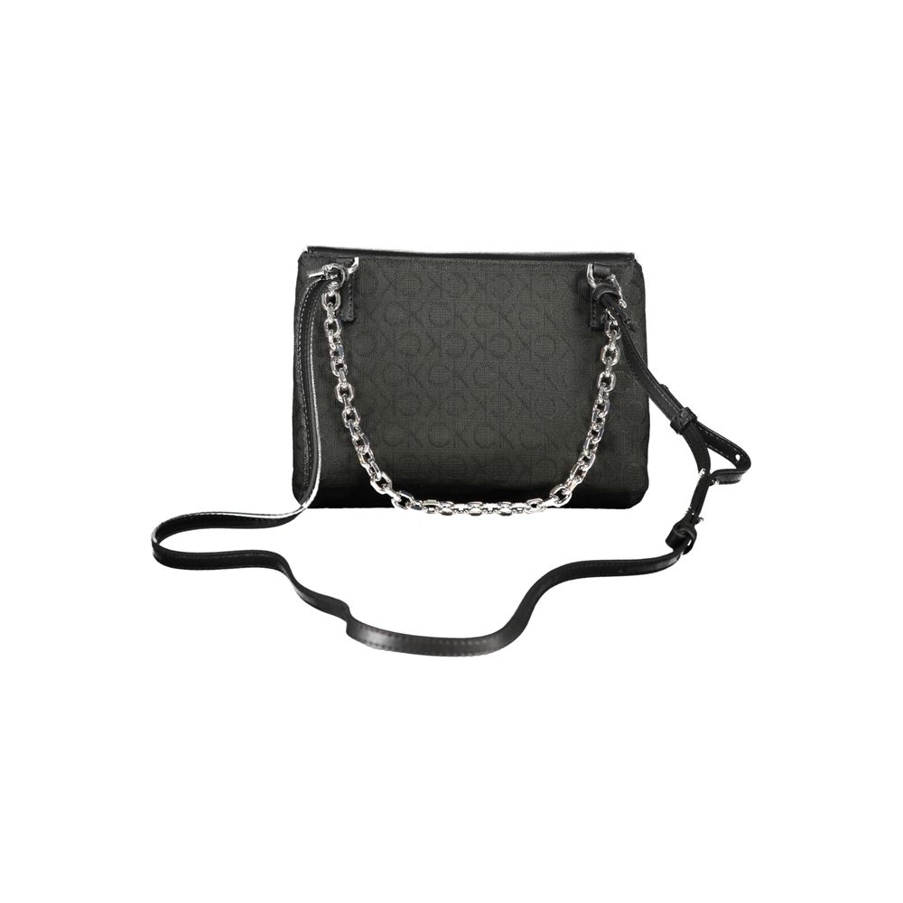 Crossbody Convertible Handbag by Calvin Klein for women in polyester black features an exquisite silhouette, showcasing a secure , ample built-in-compartments & cardholder, and versatile crossbody-strap, shoulder-strap, adjustable-strap & handle for exquisite style.