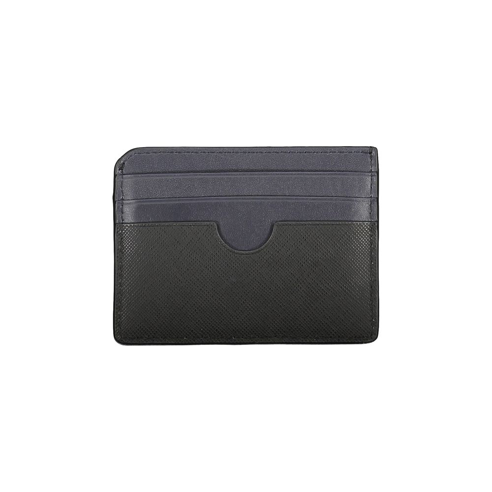 Cardholder Wallet by Tommy Hilfiger for men in leather black features a streamlined silhouette, showcasing the streamlined Leather Cardholder Wallet design with sophisticated card-organization for a premium look.