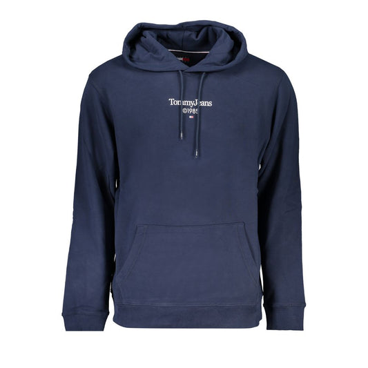 Hooded Sweatshirt Hoodie by Tommy Hilfiger for men in cotton blue & print features an dramatic silhouette, showcasing a sophisticated hooded neckline and dramatic for a refined, modern aesthetic.