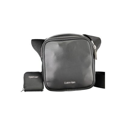 Shoulder Bag by Calvin Klein for men in polyester black features an effortlessly chic silhouette with a secure zipper, ample removable-pouch, internal-pockets & coin-purse, and versatile shoulder-strap & adjustable-strap for effortlessly chic everyday luxury.