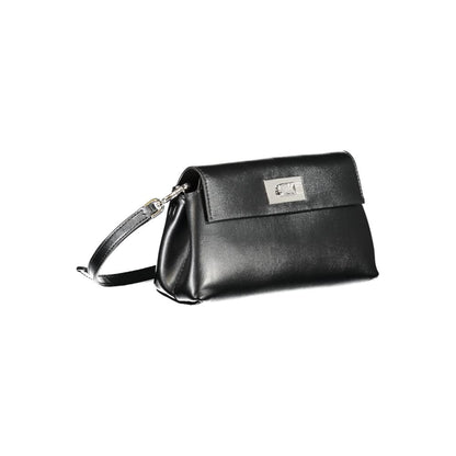 Convertible Handbag by Calvin Klein for women in polyester faux leather black features an exquisite silhouette, showcasing a secure snap, ample internal-pockets, and exquisite shoulder-strap & adjustable-strap for a sophisticated finish.