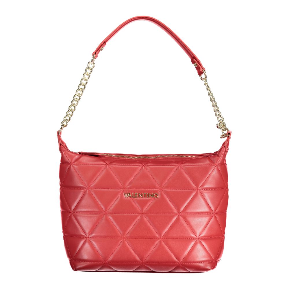 Mini Evening Handbag by Mario Valentino for women in polyethylene red features a signature silhouette, showcasing a secure zipper and signature internal-pockets with versatile shoulder-strap, adjustable-strap & handle for a sophisticated look.