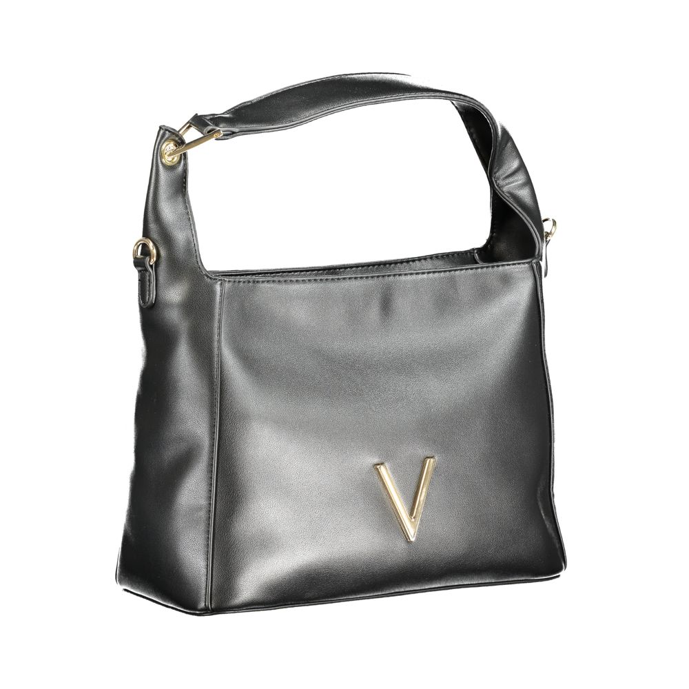 Handbag by Mario Valentino for women in polyethylene black presents a ornamental silhouette, showcasing a secure zipper, ample internal-pockets, and versatile shoulder-strap, adjustable-strap & handle for a ornamental finish.