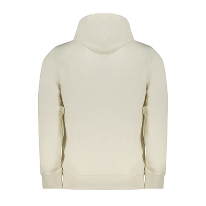 Hooded Sweatshirt Hoodie by Calvin Klein for men in cotton white features a slouchy chic silhouette, detailed with a slouchy chic and a signature for an elevated aesthetic.