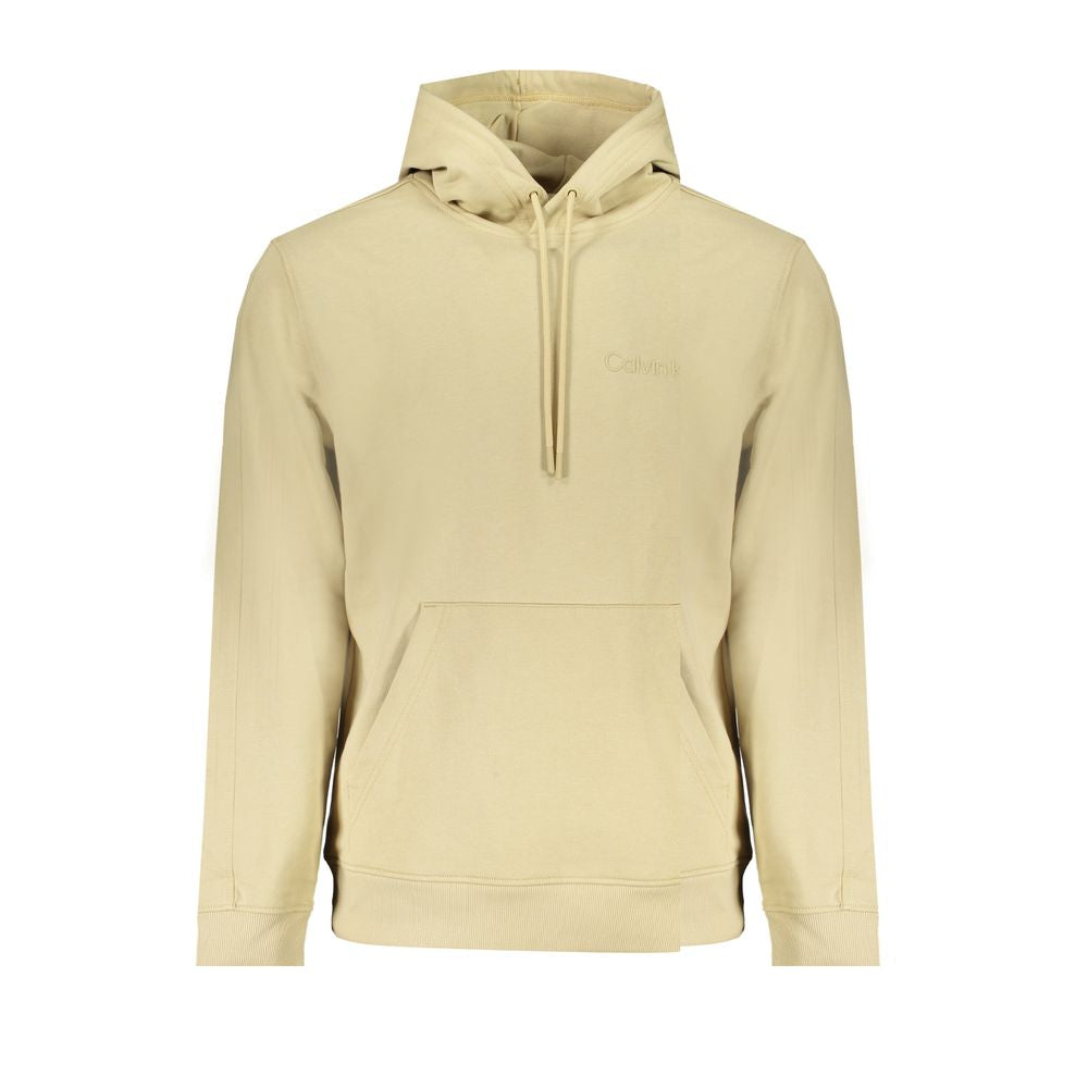 Sweatshirt by Calvin Klein for men in polyamide cotton beige & print features an enviable silhouette, showcasing a premium sleeveless and refined for a truly enviable finish.