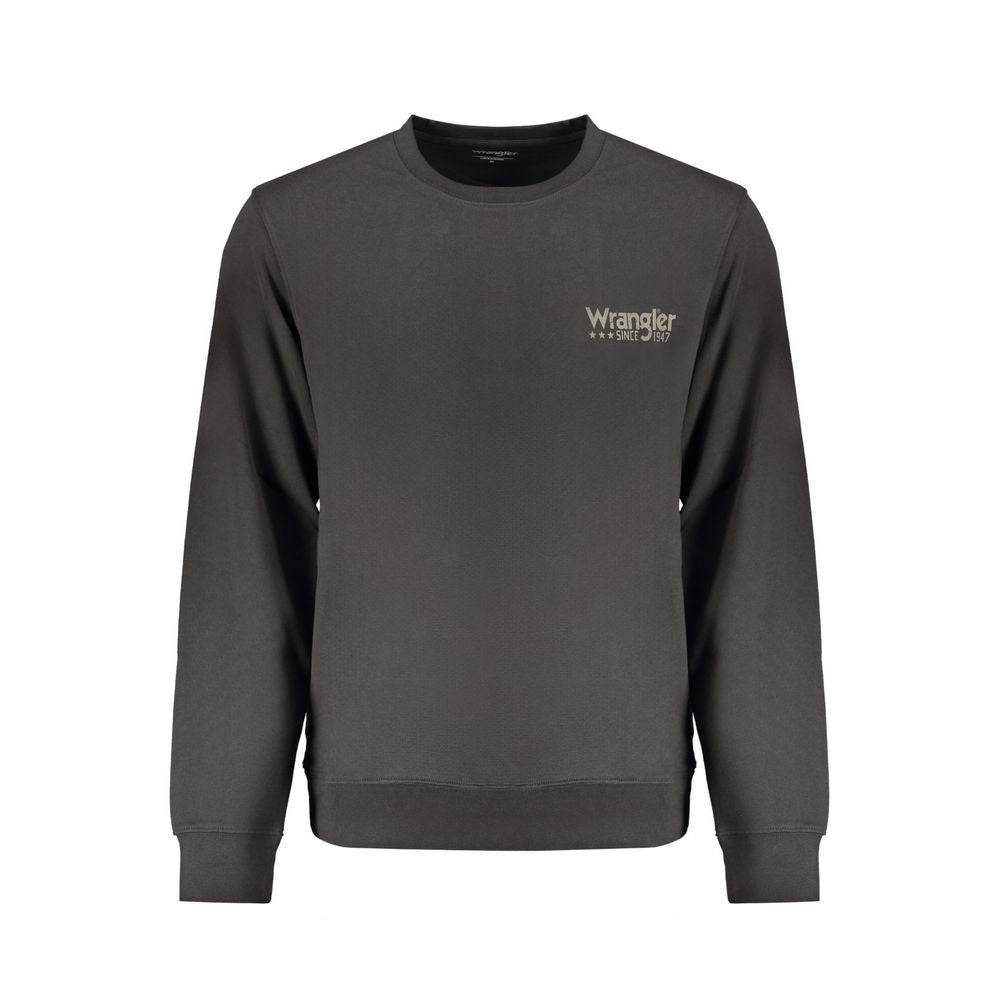 Sweatshirt by Wrangler for men in cotton black & print features an enviable silhouette, showcasing a premium long-sleeve and refined crew neckline for a truly enviable finish.