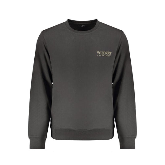 Sweatshirt by Wrangler for men in cotton black & print features an enviable silhouette, showcasing a premium long-sleeve and refined crew neckline for a truly enviable finish.