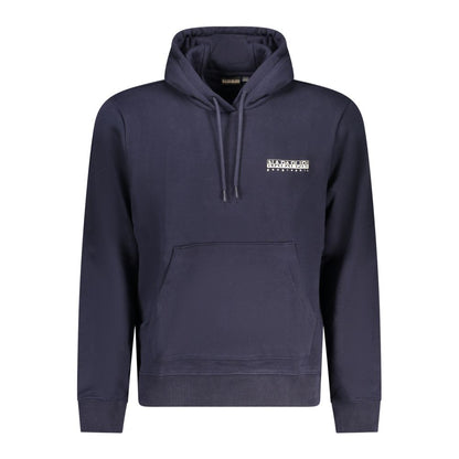 Hooded Sweatshirt Hoodie by Napapijri for men in cotton blue & print showcases a city-ready silhouette, artfully detailed with a signature hooded neckline and long-sleeve for a city-ready finish.