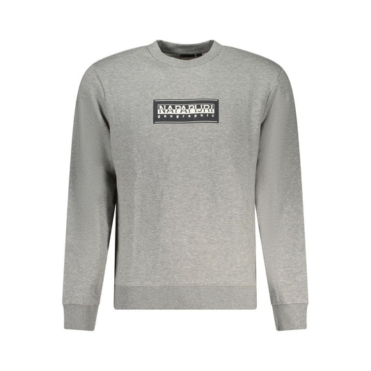 Sweatshirt by Napapijri for men in cotton gray & print features an magnificent silhouette, showcasing a sophisticated crew neckline and long-sleeve detail for a truly magnificent finish.