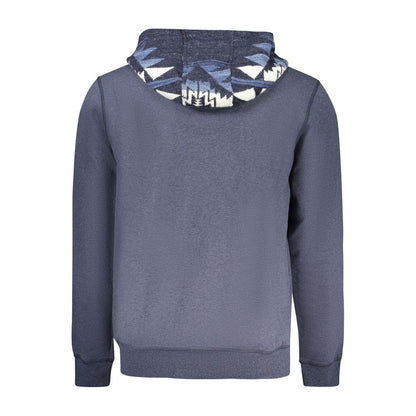 Hooded Sweatshirt Hoodie by Guess Jeans for men in cotton blue & print features an luminous silhouette, showcasing a sophisticated hooded neckline and for a truly luminous look.
