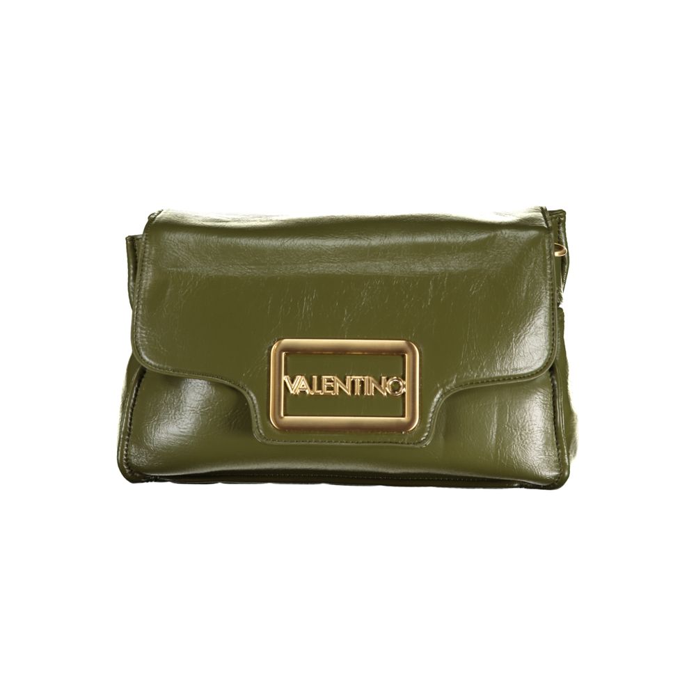 Handbag by Mario Valentino for women in polyethylene green & signature features a refined silhouette, showcasing a secure zipper, organized built-in-compartments & internal-pockets, and versatile shoulder-strap, adjustable-strap & handle for a refined finish.
