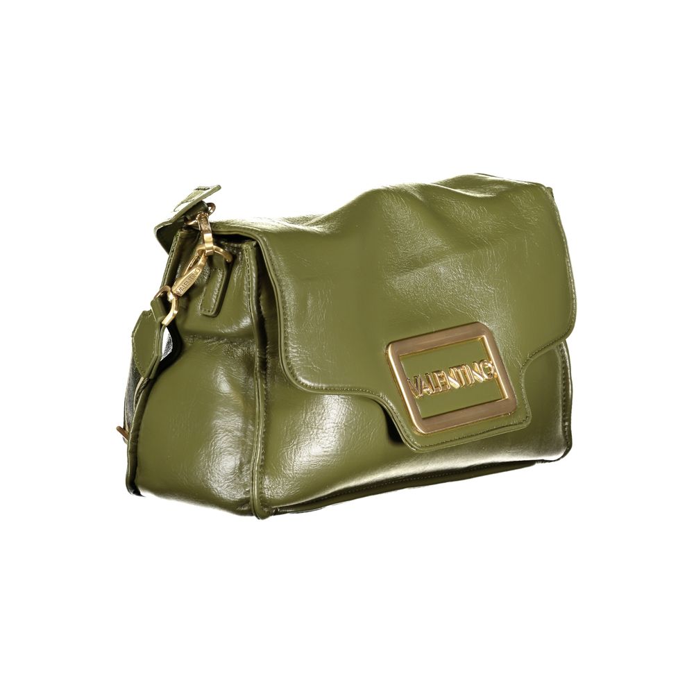 Handbag by Mario Valentino for women in polyethylene green & signature features a signature silhouette, showcasing a secure zipper and signature built-in-compartments & internal-pockets with versatile shoulder-strap, adjustable-strap & handle for a sophisticated look.