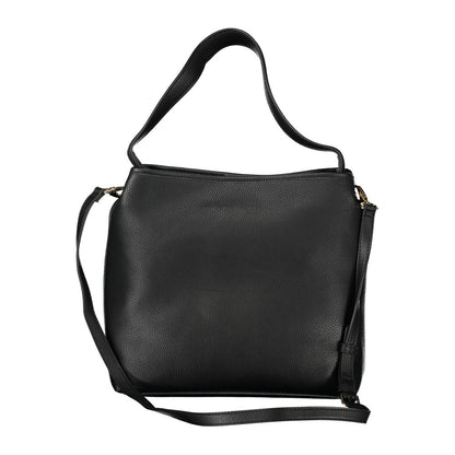 Pouch Handbag by Mario Valentino for women in polyethylene black features an refined silhouette, showcasing a secure , ample internal-pockets, and versatile shoulder-strap, adjustable-strap & handle for a sophisticated refined aesthetic.