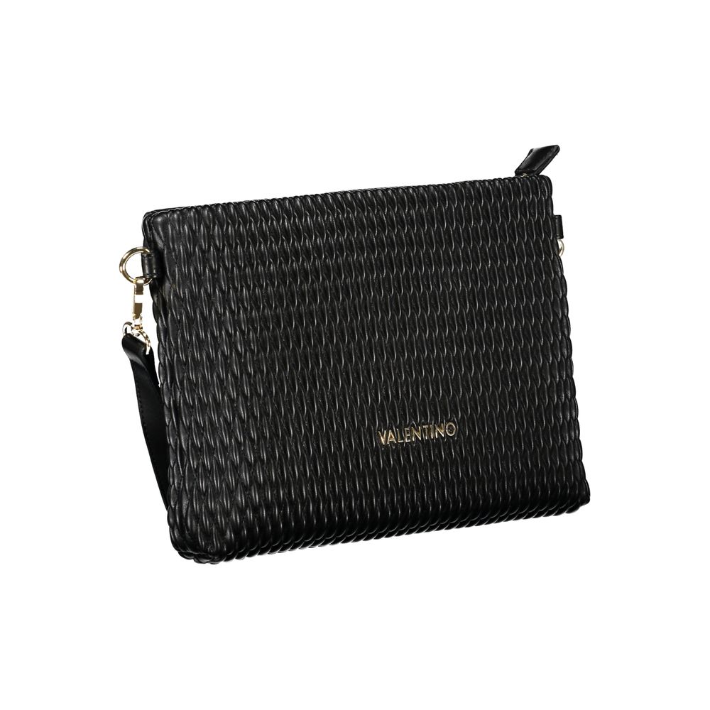 Handbag by Mario Valentino for women in polyethylene black features a signature silhouette, showcasing a secure zipper and signature internal-pockets with versatile shoulder-strap & adjustable-strap for a sophisticated look.