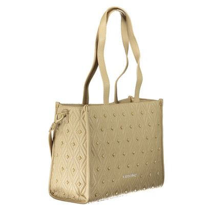 This Tote Handbag by Mario Valentino for women in polyester and beige & signature presents a sculptural silhouette featuring a secure zipper, ample internal-pockets, and versatile shoulder-strap, adjustable-strap & handle for a sculptural finish.