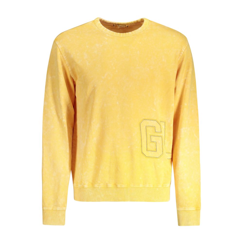 Sweatshirt by Guess Jeans for men in cotton yellow features an enviable silhouette, showcasing a premium long-sleeve and refined crew neckline for a truly enviable finish.