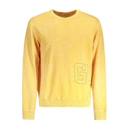 Sweatshirt by Guess Jeans for men in cotton yellow features an enviable silhouette, showcasing a premium long-sleeve and refined crew neckline for a truly enviable finish.