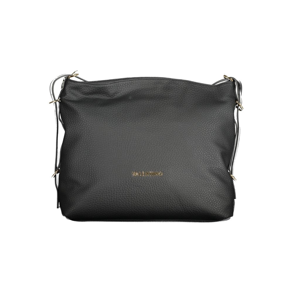 Handbag by Mario Valentino for women in polyethylene black presents a ornamental silhouette, showcasing a secure zipper, ample internal-pockets, and versatile adjustable-strap & handle for a ornamental finish.