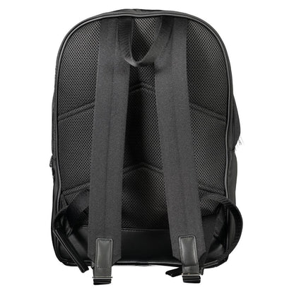 Backpack by Calvin Klein for men in polyester black features a architectural Polyester Backpack design with a secure zipper, ample built-in-compartments, removable-pouch, external-pockets, internal-pockets, laptop-compartment & coin-purse, and versatile backpack-strap, adjustable-strap & handle for a architectural finish.