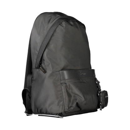 Backpack by Calvin Klein for men in polyester black features an stately silhouette from the Polyester Backpack range, with a secure zipper, ample built-in-compartments, removable-pouch, external-pockets, internal-pockets, laptop-compartment & coin-purse, and versatile backpack-strap, adjustable-strap & handle.