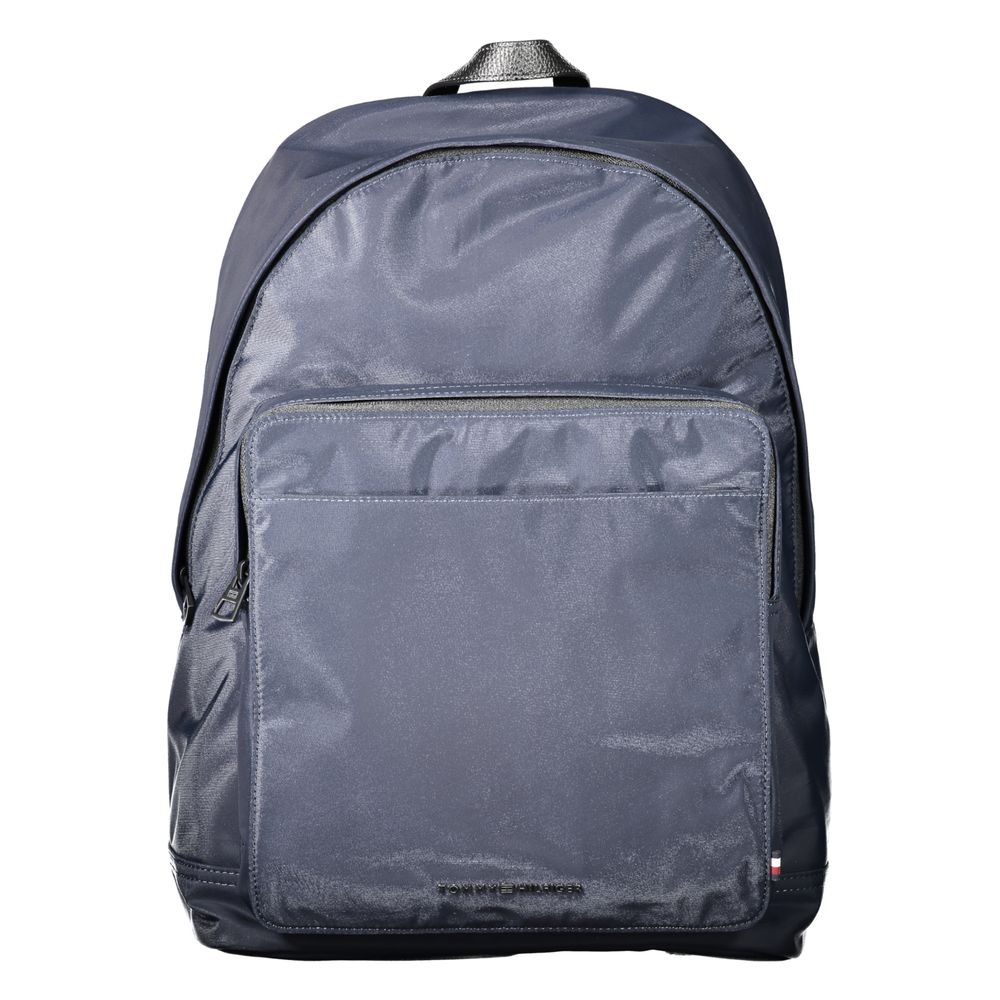 Backpack by Tommy Hilfiger for men in polyester blue features a architectural Polyester Backpack design with a secure zipper, ample external-pockets, internal-pockets & laptop-compartment, and versatile handle, backpack-strap & adjustable-strap for a architectural finish.