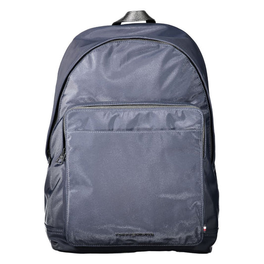 Backpack by Tommy Hilfiger for men in polyester blue features a architectural Polyester Backpack design with a secure zipper, ample external-pockets, internal-pockets & laptop-compartment, and versatile handle, backpack-strap & adjustable-strap for a architectural finish.