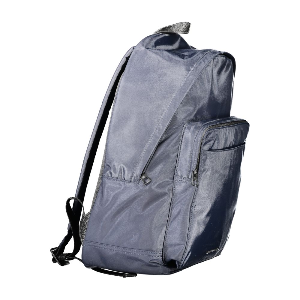 Backpack by Tommy Hilfiger for men in polyester blue showcases a stately Polyester Backpack design, featuring a secure zipper with stately external-pockets, internal-pockets & laptop-compartment and versatile backpack-strap, adjustable-strap & handle.