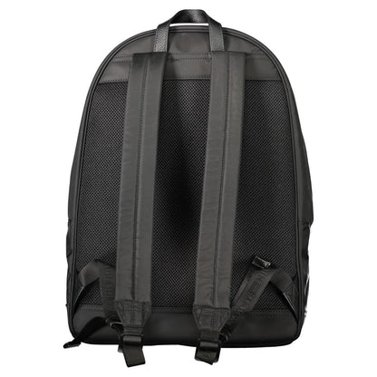 Backpack by Tommy Hilfiger for men in polyester black presents a stately Polyester Backpack design, showcasing a secure zipper with ample external-pockets, internal-pockets & laptop-compartment and versatile handle, backpack-strap & adjustable-strap for a stately finish.