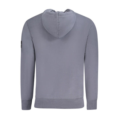 Hooded Sweatshirt Hoodie by Calvin Klein for men in cotton blue features a slouchy chic silhouette, detailed with a slouchy chic and a signature hooded neckline for an elevated aesthetic.