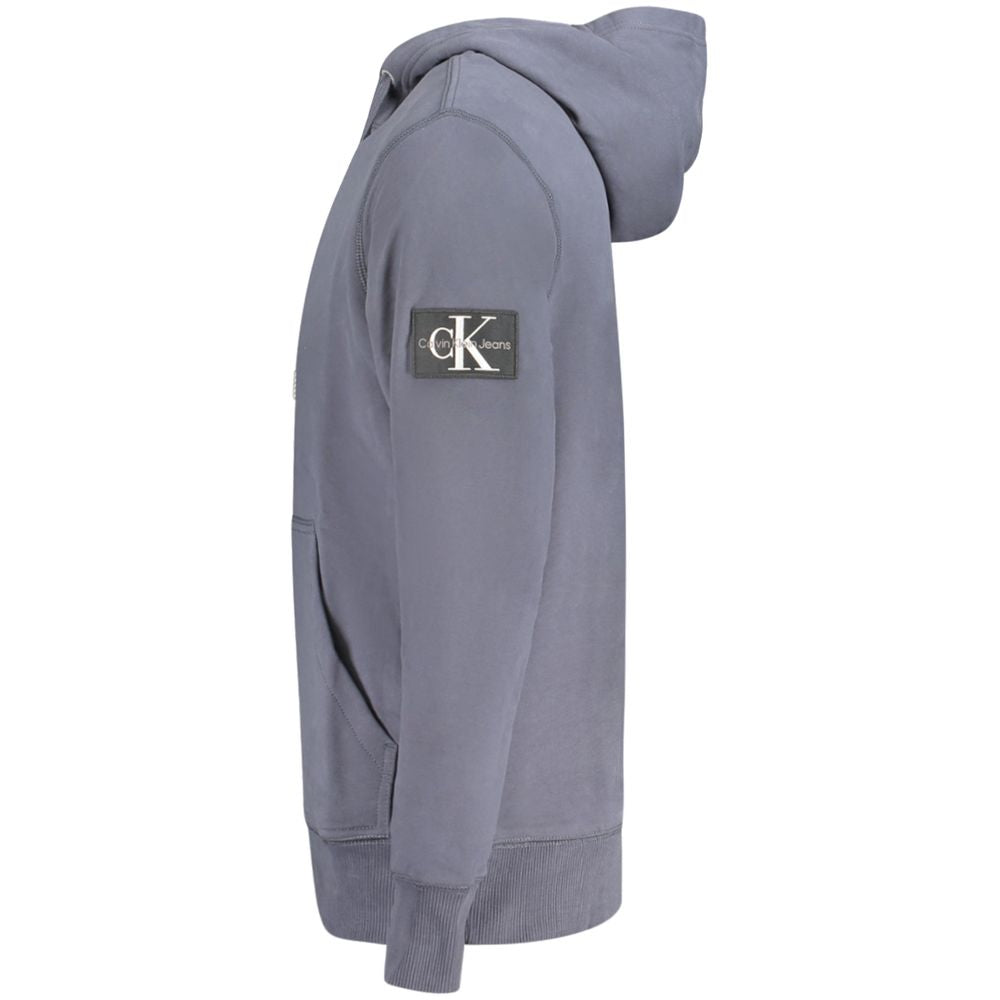 Hooded Sweatshirt Hoodie by Calvin Klein for men in cotton blue features a edgy silhouette, detailed with a edgy and for a refined finish.