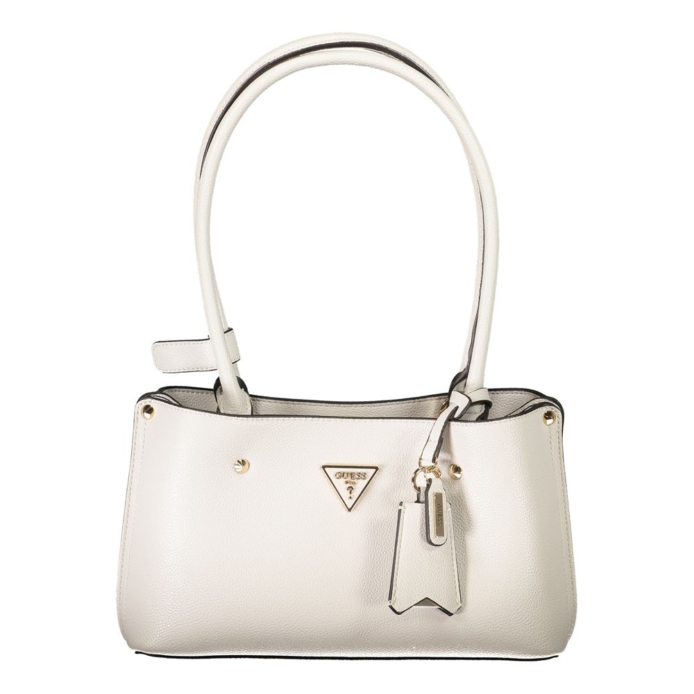Handbag by Guess Jeans for women in polyethylene gray features an refined silhouette, showcasing a secure zipper, ample built-in-compartments & internal-pockets, and versatile handle for a sophisticated refined aesthetic.