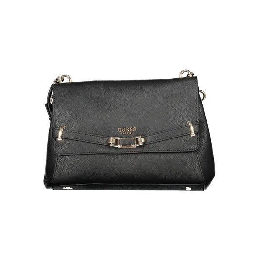 Crossbody Handbag by Guess Jeans for women in polyethylene black features an refined silhouette, showcasing a secure zipper, ample built-in-compartments, external-pockets & internal-pockets, and versatile crossbody-strap, shoulder-strap, adjustable-strap & handle for a sophisticated refined aesthetic.