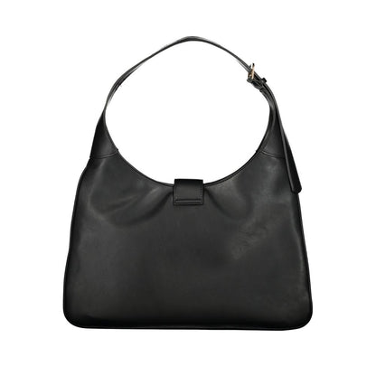 Handbag by Mario Valentino for women in polyethylene black presents a ornamental silhouette, showcasing a secure zipper, ample internal-pockets, and versatile adjustable-strap & handle for a ornamental finish.