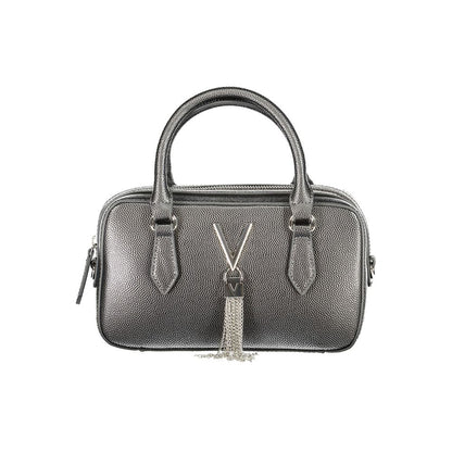 Handbag by Mario Valentino for women in polyethylene gray features a ornamental silhouette, showcasing a secure zipper, ample internal-pockets, and ornamental shoulder-strap, adjustable-strap & handle for a sophisticated look.