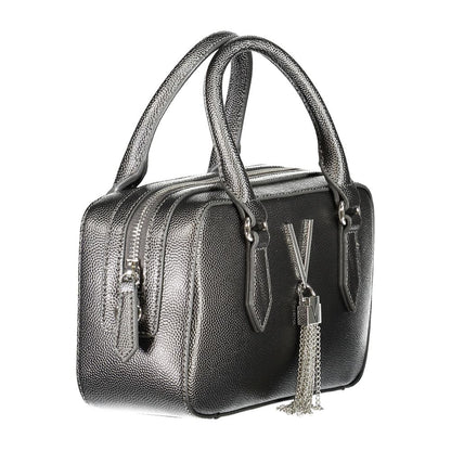 Handbag by Mario Valentino for women in polyethylene gray features an refined silhouette, showcasing a secure zipper, ample internal-pockets, and versatile shoulder-strap, adjustable-strap & handle for a sophisticated refined aesthetic.