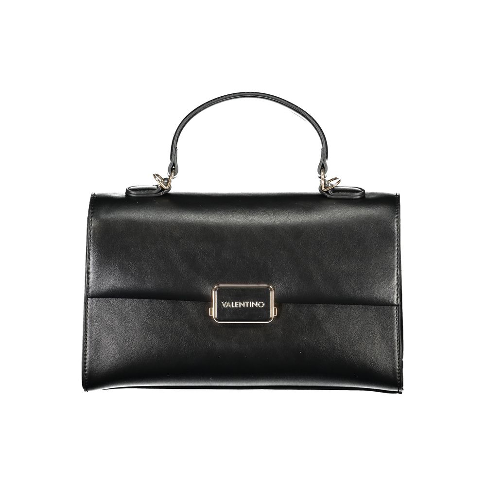 Handbag by Mario Valentino for women in polyethylene black presents a ornamental silhouette, showcasing a secure snap, ample built-in-compartments & internal-pockets, and versatile shoulder-strap, adjustable-strap & handle for a ornamental finish.