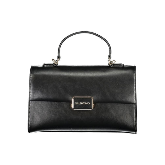 Handbag by Mario Valentino for women in polyethylene black presents a ornamental silhouette, showcasing a secure snap, ample built-in-compartments & internal-pockets, and versatile shoulder-strap, adjustable-strap & handle for a ornamental finish.