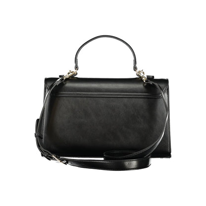 This Handbag by Mario Valentino for women in polyethylene and black presents a sculptural silhouette featuring a secure snap, ample built-in-compartments & internal-pockets, and versatile shoulder-strap, adjustable-strap & handle for a sculptural finish.