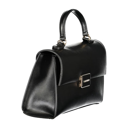Handbag by Mario Valentino for women in polyethylene black features a refined silhouette, showcasing a secure snap, organized built-in-compartments & internal-pockets, and versatile shoulder-strap, adjustable-strap & handle for a refined finish.