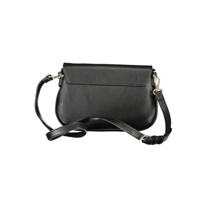 Handbag by Mario Valentino for women in polyethylene black features a signature silhouette, showcasing a secure zipper and signature internal-pockets with versatile shoulder-strap & adjustable-strap for a sophisticated look.