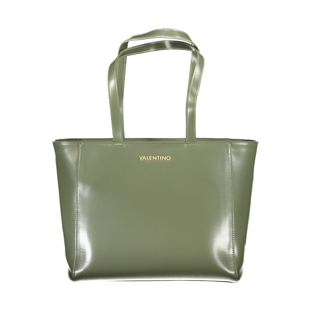 Shoulder Handbag by Mario Valentino for women in polyethylene green & signature features a exquisite silhouette, showcasing a secure zipper and exquisite internal-pockets with versatile shoulder-strap & handle for a exquisite finish.