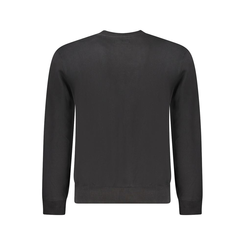 Sweatshirt by Guess Jeans for men in cotton black presents a smart casual silhouette, featuring a smart casual and for a sophisticated look.