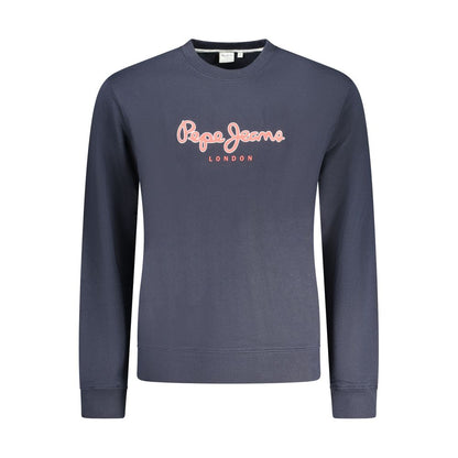 Sweatshirt by Pepe Jeans for men in cotton blue & print features an exquisite silhouette, showcasing long-sleeve and crew neckline details for a exquisite look.