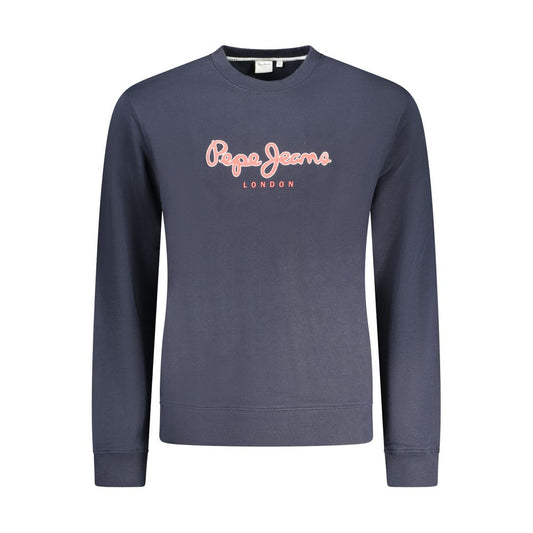 Sweatshirt by Pepe Jeans for men in cotton blue & print features an exquisite silhouette, showcasing long-sleeve and crew neckline details for a exquisite look.