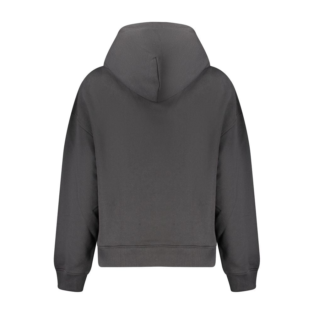 Hooded Sweatshirt Hoodie by Tommy Hilfiger for women in cotton black showcases a city-ready silhouette, artfully detailed with a signature and for a city-ready finish.