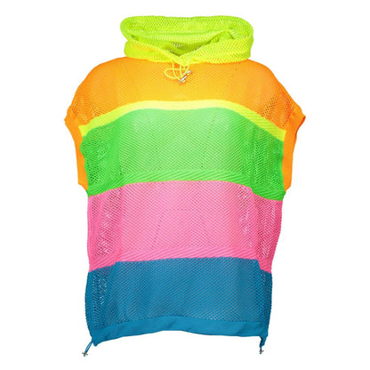 Hooded Sweatshirt Hoodie by Love Moschino for women in polyester multicolor features a edgy silhouette, detailed with a edgy hooded neckline and short-sleeve for a refined finish.