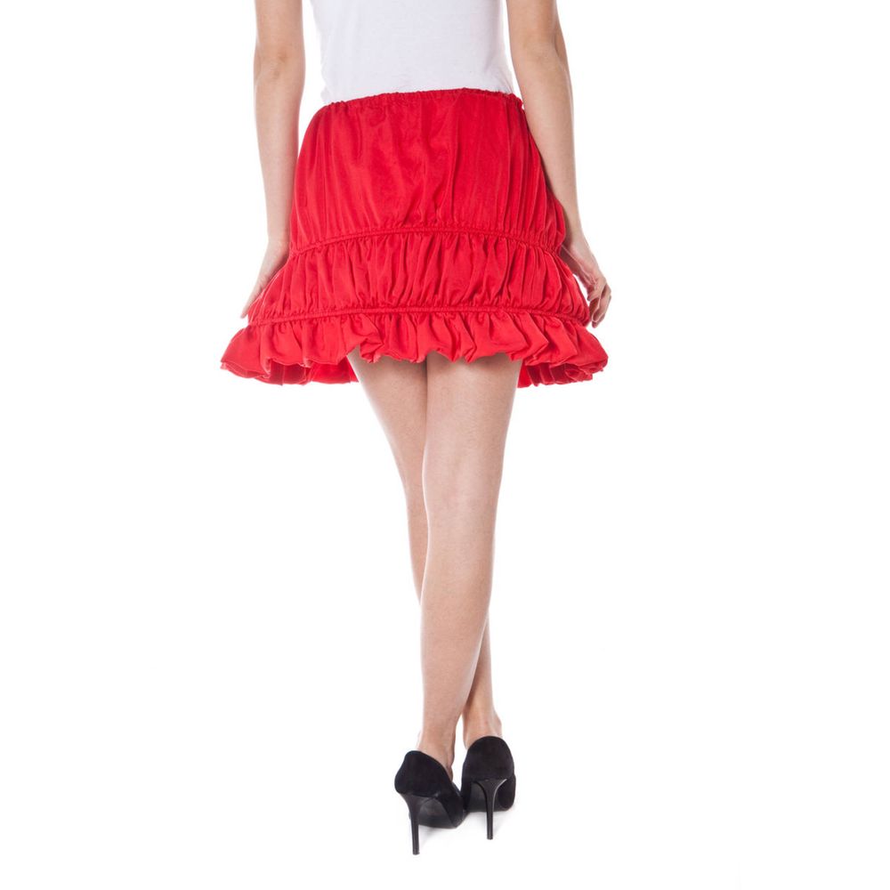 Skirt by Denny Rose for women in polyester red & rose features a captivating silhouette, showcasing the captivating Women's Polyester Skirt design with a sophisticated short for a captivating look.